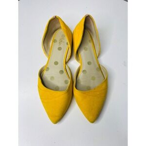 Boden Shoes Womens 39.5 Henrietta Suede Pointed Toe D'Orsay Flats         Yellow